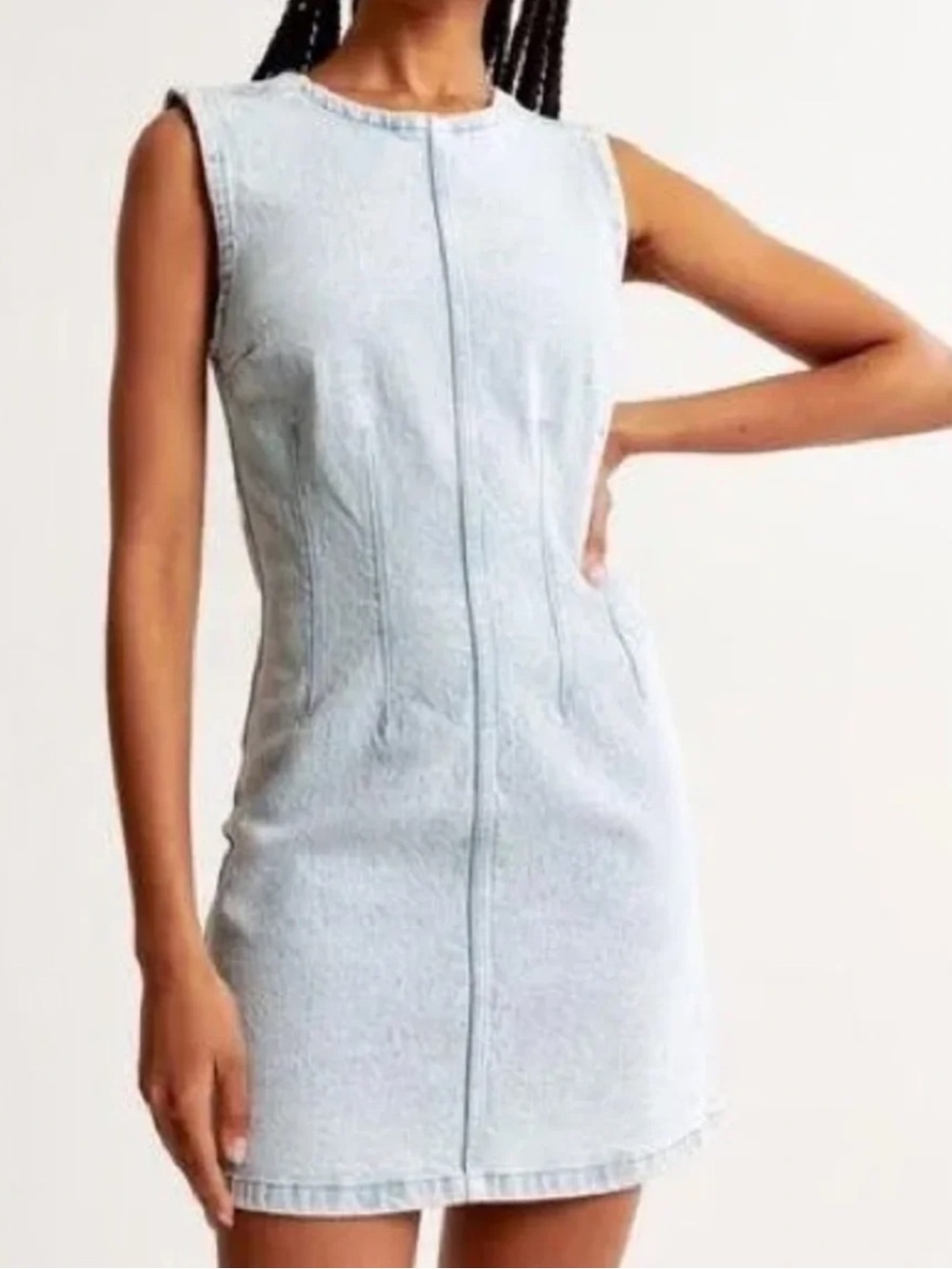 Abercrombie & Fitch Sleeveless Denim Dress Size L Tall